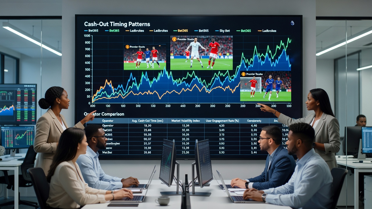 Heatmap visualization of cash-out activity peaks during live Premier League fixtures