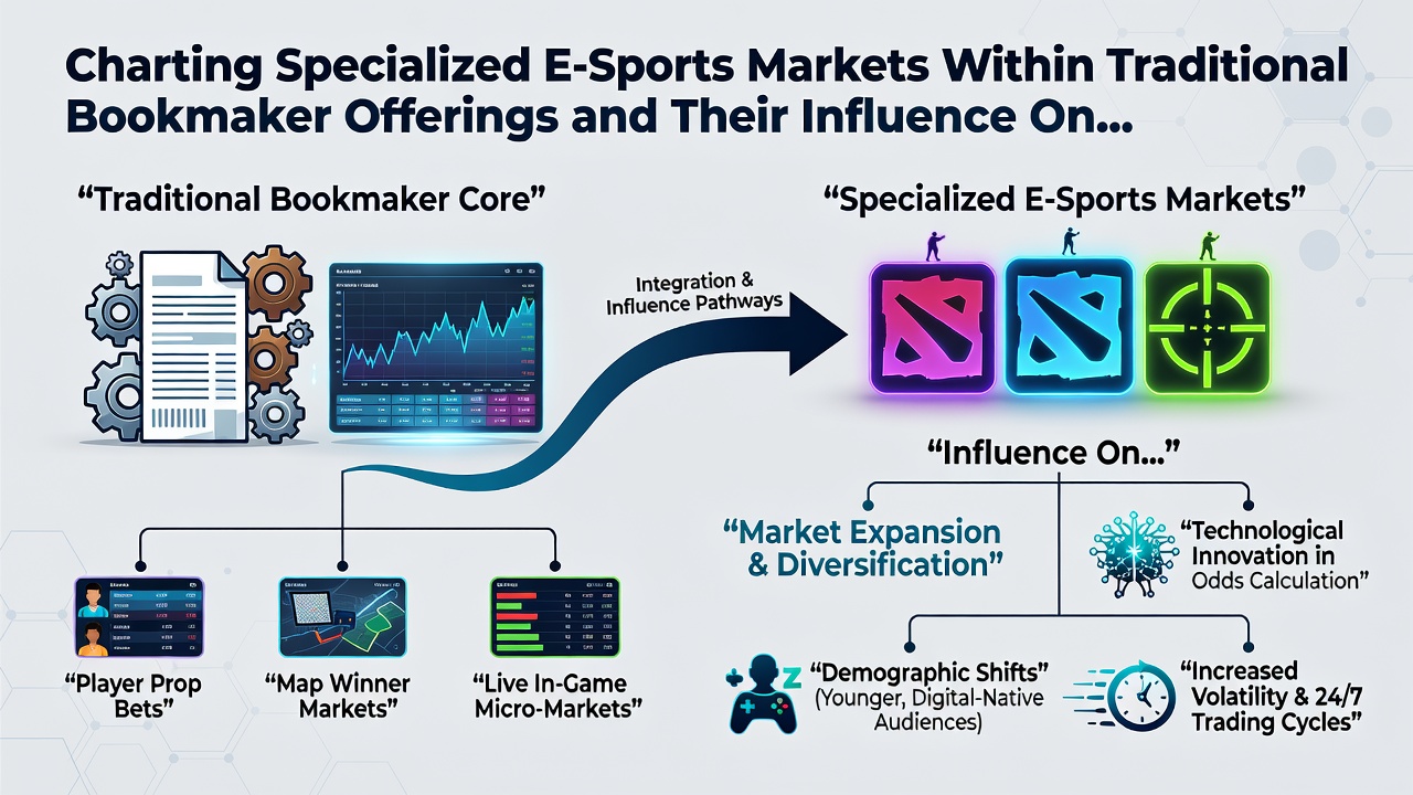 Accumulators combining esports and traditional sports selections on a bookmaker platform