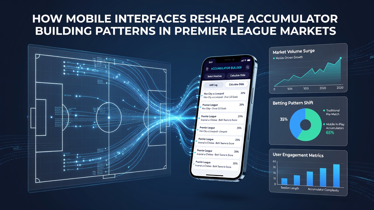 Close-up of mobile accumulator interface showing suggested Premier League matches and odds adjustments