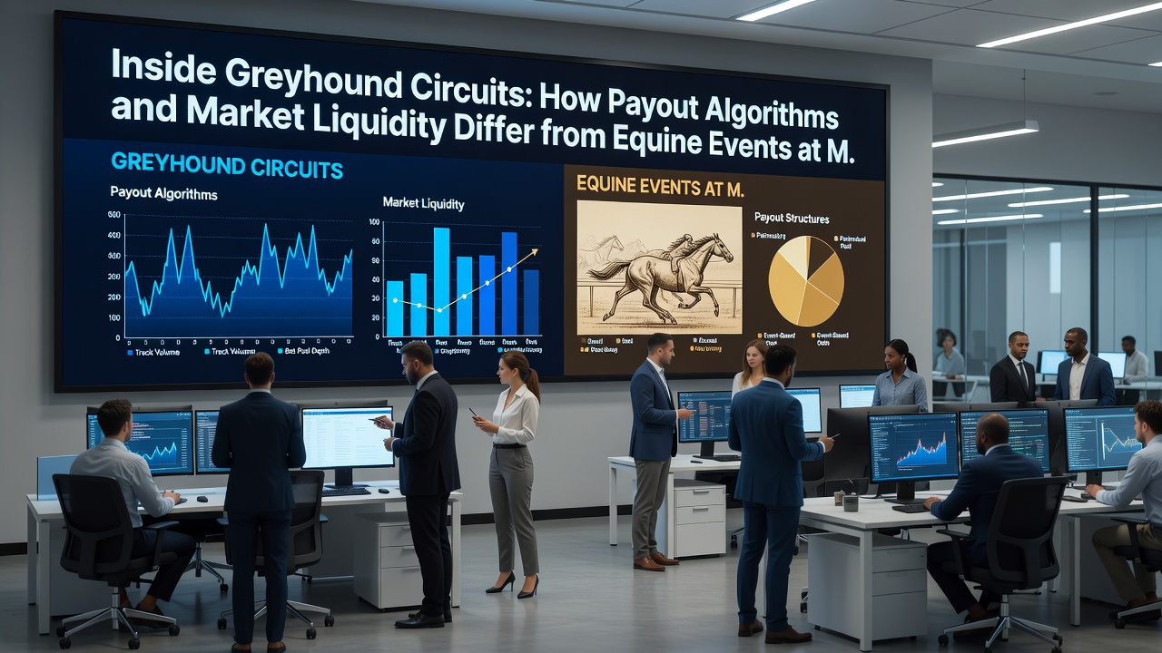 Comparison chart of betting liquidity and payout structures between greyhound and horse racing markets