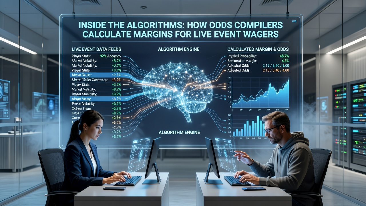 Visualization of odds compilation algorithms processing live event data streams