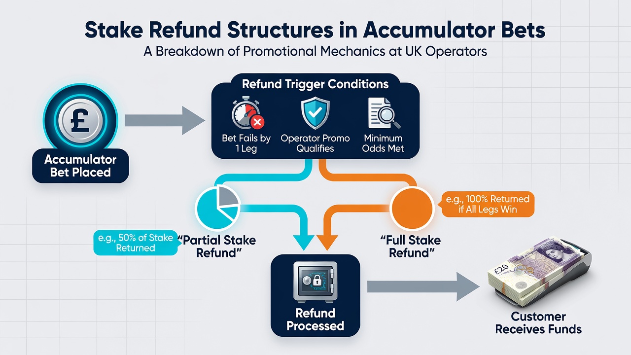 Detailed breakdown of refund eligibility rules and examples for accumulator promotions