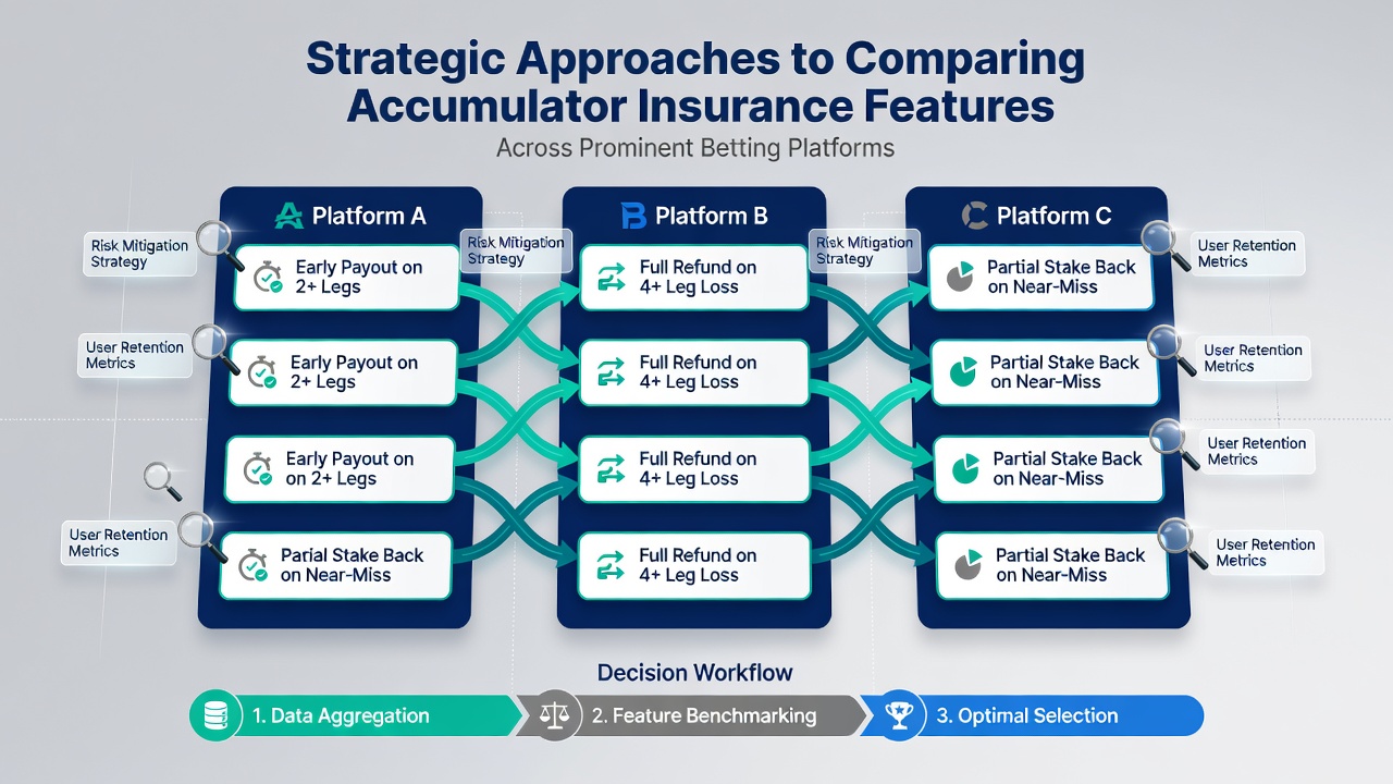 Detailed comparison chart of accumulator insurance terms across betting sites