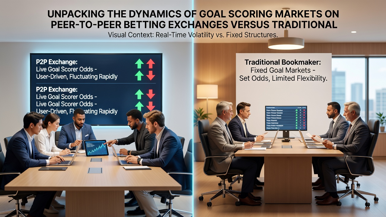 Live trading activity in football goal markets on a peer-to-peer betting exchange platform