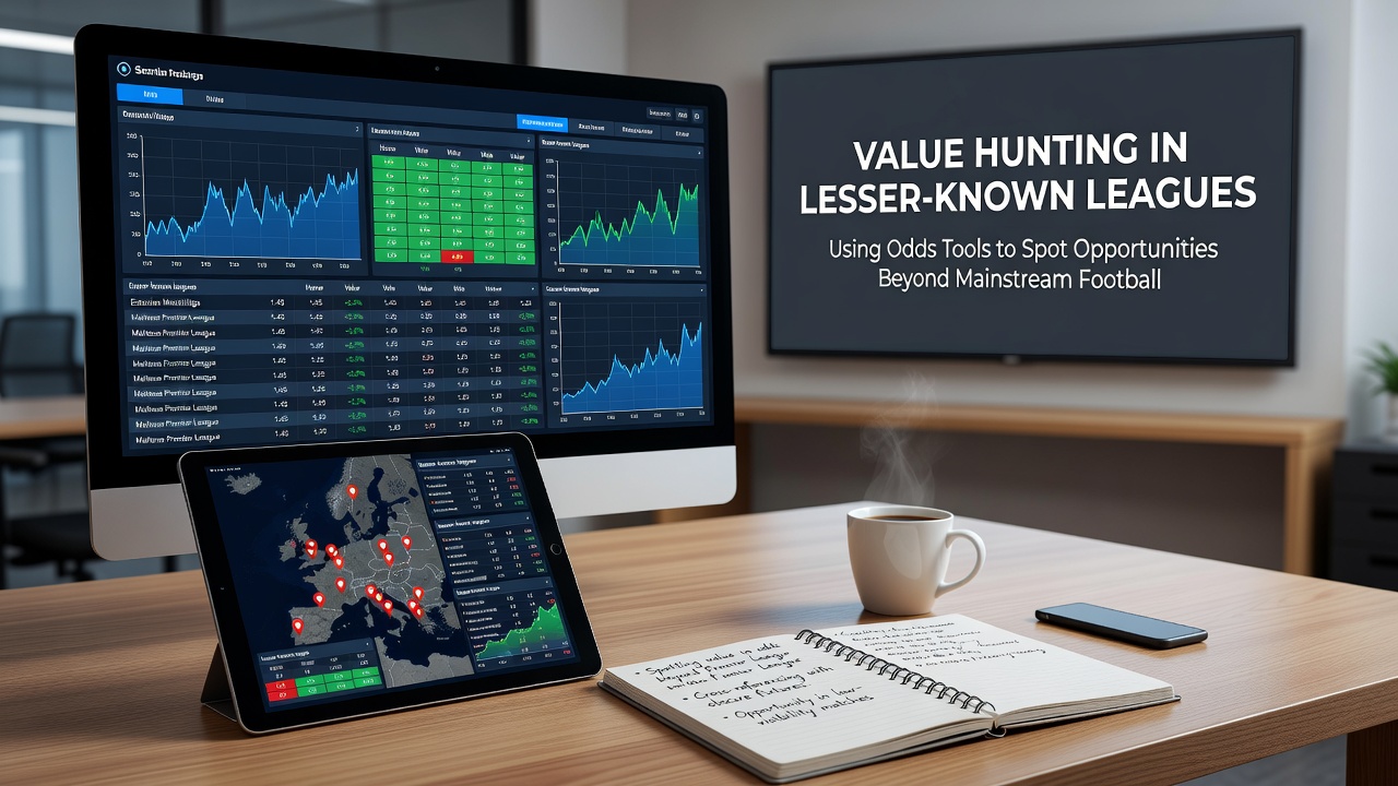 Analysts reviewing statistics for value bets in obscure football competitions